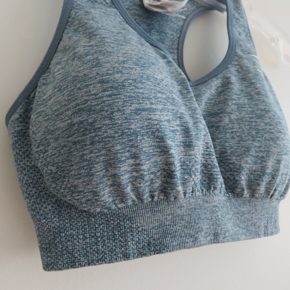 GYMSHARK Vital Seamless 2.0 Sports Bra in Blue Marl - Size S - Picture 8 of 14